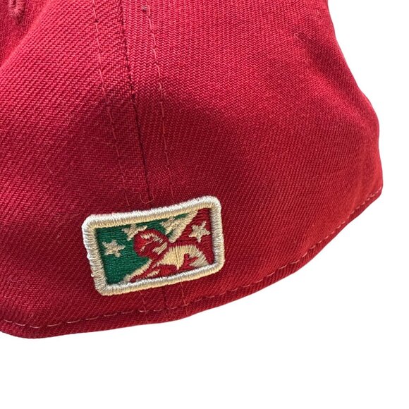 Fresno Grizzlies MiLB Taco Theme Night 59Fifty New Era Red/White/Green Sz 7 1/4 - Picture 4 of 13